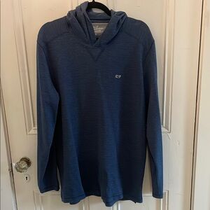 Vineyard Vines Men's Navy Blue Textured Hoodie